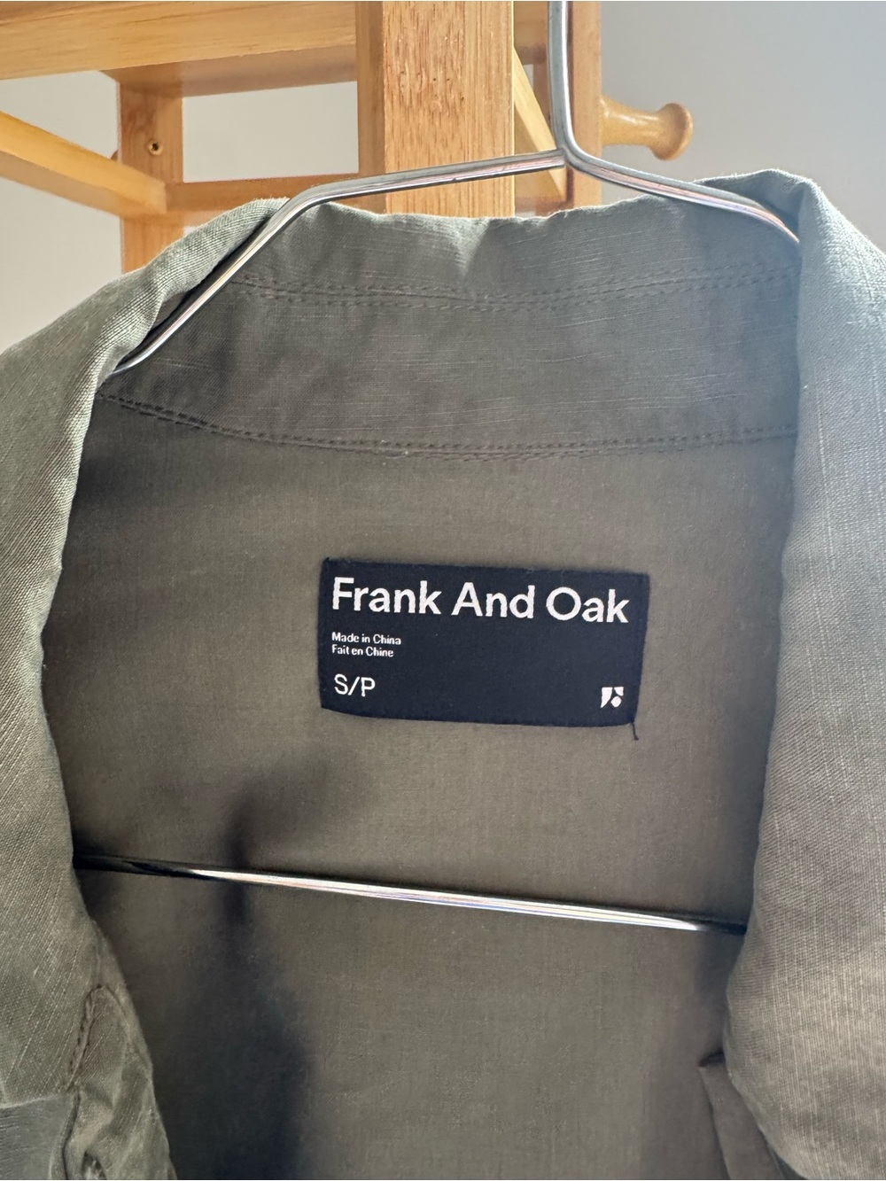 Frank & Oak Olive Green Button-Front Shirt Jacket - Picture 4 of 4